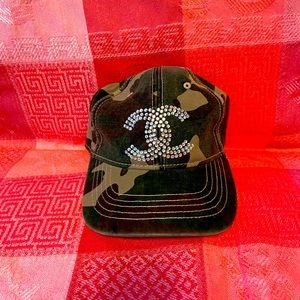 Camo baseball hat with cc logo